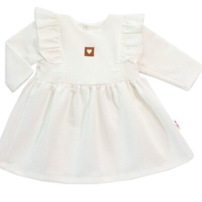 Detské teplákové šaty, tunika Vintage Love - krémové