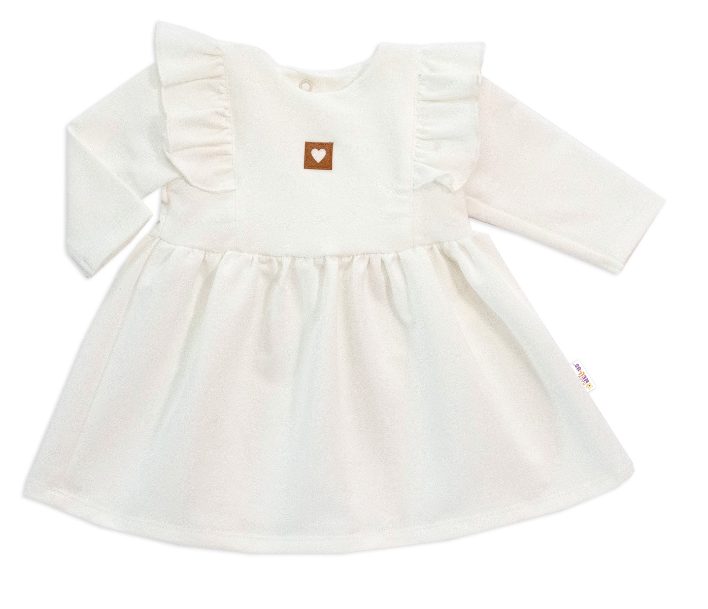 Detské teplákové šaty, tunika Vintage Love - krémové, veľ. 62