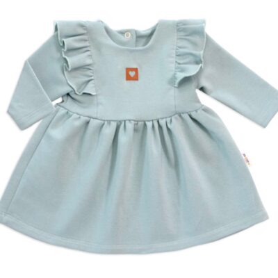 Detské teplákové šaty, tunika Vintage Love - mätové, veľ. 74