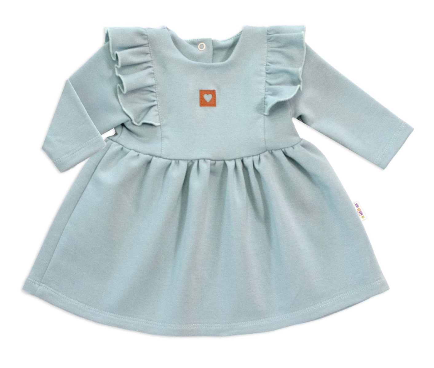 Detské teplákové šaty, tunika Vintage Love - mätové, veľ. 74