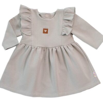 Detské teplákové šaty, tunika Vintage Love - šedé, veľ. 74