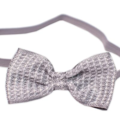 Detský motýlik na gumičke so vzorom Mrofi, šedý, veľ. 92