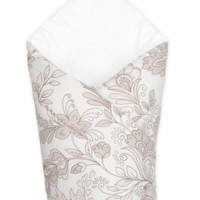 Dojčenská zavinovačka Klasik Folklór, biela/béžová