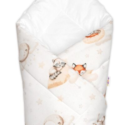 Dojčenská zavinovačka Klasik Na obláčiku, béžová, biela