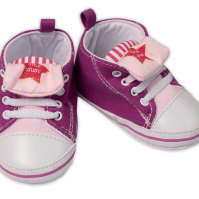 Dojčenské capáčky, topánočky Girl YO! Star, fialové, veľ. 9-12 m