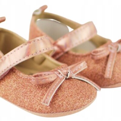 Dojčenské capáčky/topánočky s mašličkou, zlaté, Baby Nellys