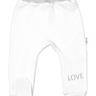 Dojčenské polodupačky, biele - Love, veľ. 62