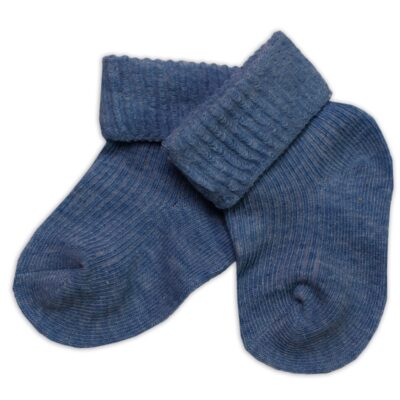 Dojčenské ponožky, Baby Nellys, jeans, veľ. 3-6 m