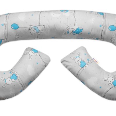 Dojčiace vankúš/relax. poduška MAXI,  Good night Animals, sivý