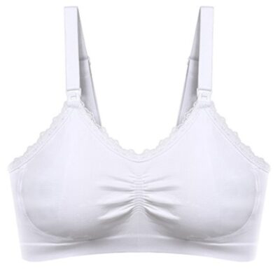 Dojčiacia podprsenka s čipkou BabyOno, biela, C75-80 cm