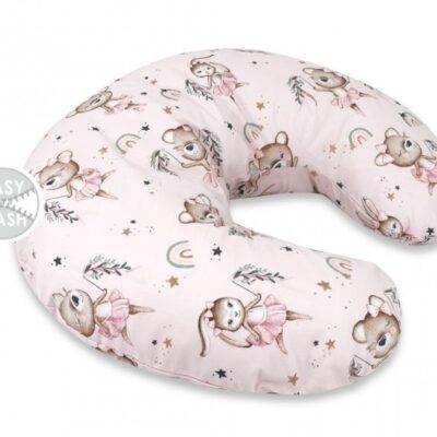 Dojčiacy vankúš/podkova, bavlna, Little Balerina - ružový