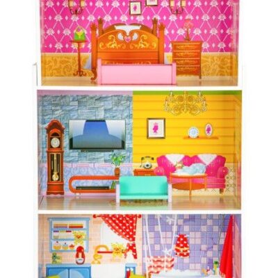 ECO TOYS: Drevený domček Slnečná rezidencia