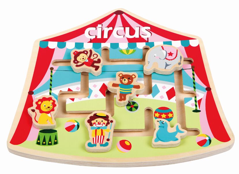 Lelin: Drevený posuvný labyrint Cirkus