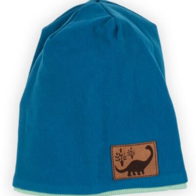 Dvojvrstvová bavlnená čiapka Nicol Ivo, modrá