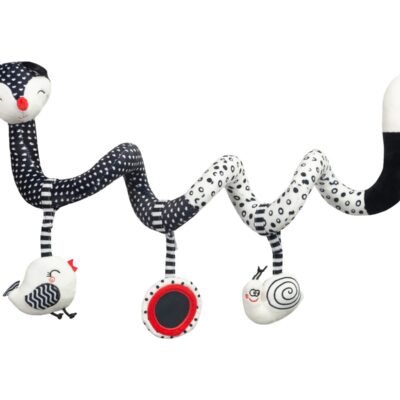 Edukačná, kontrastná špirála black&white - Líška