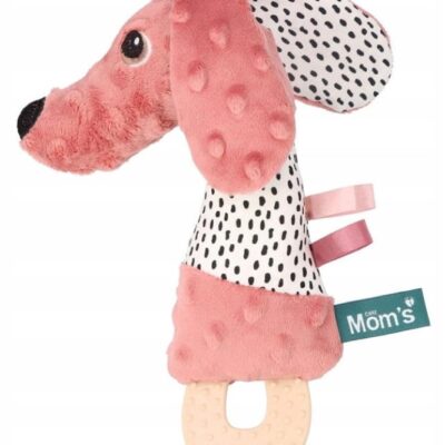 Edukačná plyšová hračka Hencz Toys, Psík s pískatkom a hryzátkom