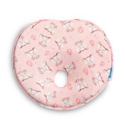 Ergonomický, tvarujúci vankúšik pre bábätko - Slony v ružovej