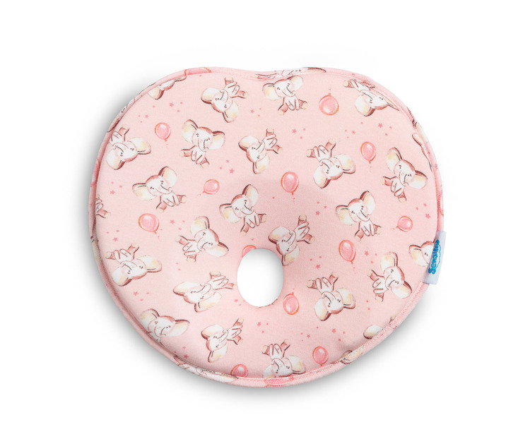 Ergonomický, tvarujúci vankúšik pre bábätko - Slony v ružovej
