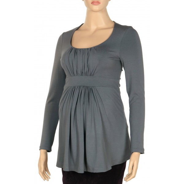 Gregx Tehotenská blúzka dl. rukáv Kaďa šedá, vel. XL/XXL