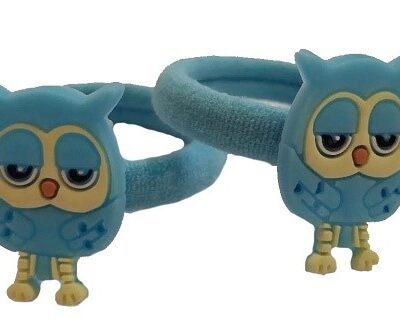 Gumičky s gumovou Sovičkou Sleep, Tulimi - modré, 2 ks