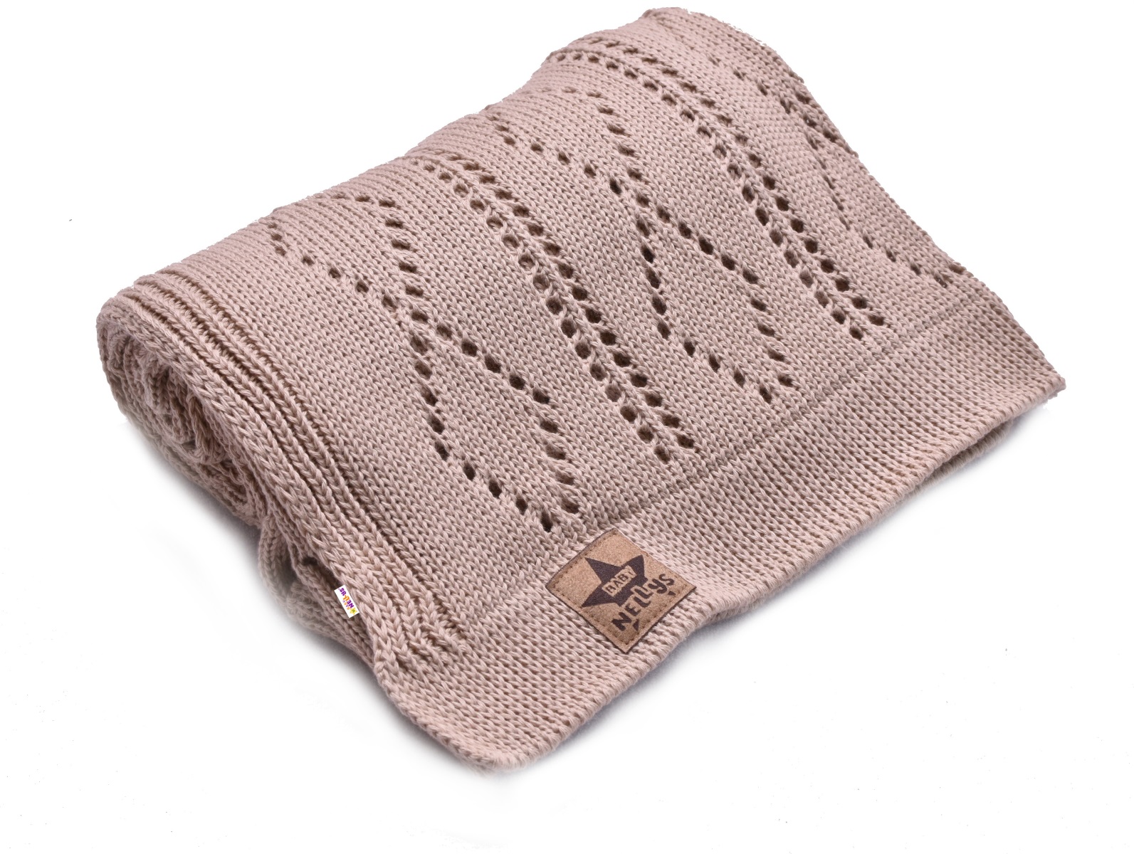 Baby Nellys: Béžová háčkovaná deka
