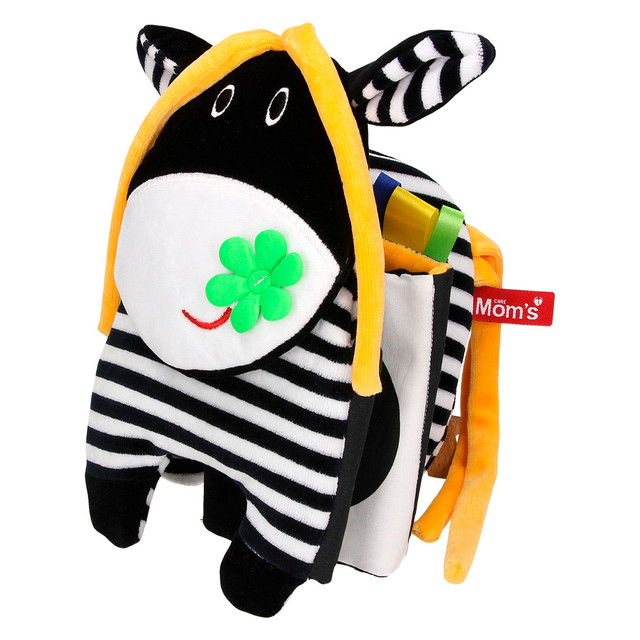 Hencz Toys: Textilná šuštiaca knižka Kravička