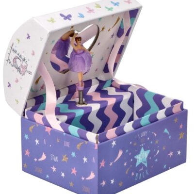 Hracia skrinka s tancujúcou baletkou Adam Toys, fialová