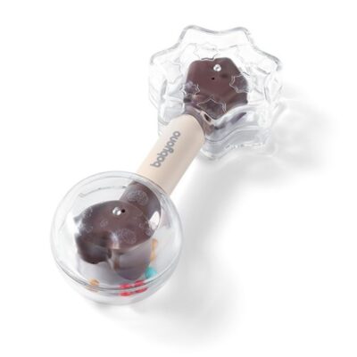 Hrkálka, hryzátko pre bábätko Papagáj, hnedý, béžový