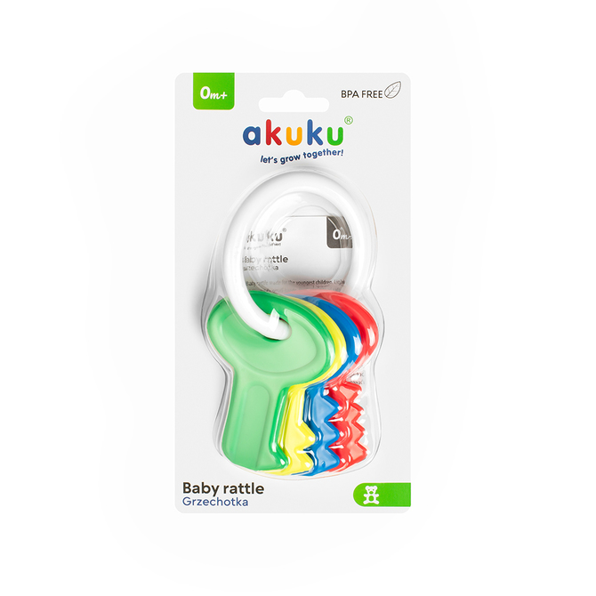 Hrkálka pre bábätko - Kľúče farebné