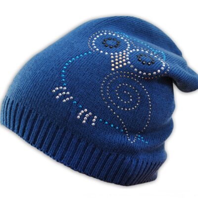 Baby Nellys: Čiapka Malá sova (jeans modrá)