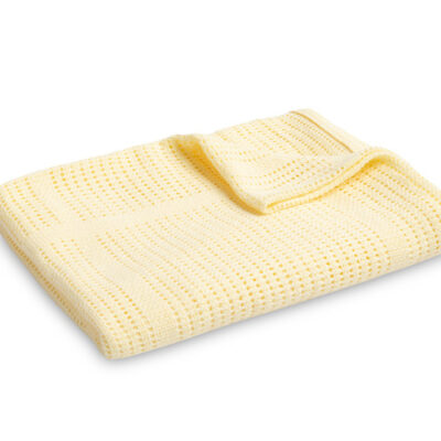 Jemná ažurková bavlnená dečka 110x70 - krémová