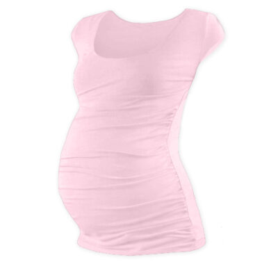 JOŽÁNEK Tehotenské tričko mini rukáv JOHANKA - svetlo ružová