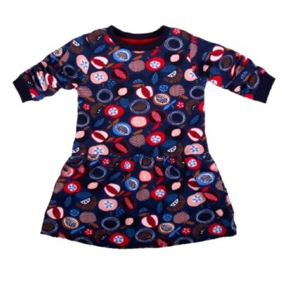 K-Baby Dievčenské bavlnené šaty, Ovocie - granátové, veľ. 74