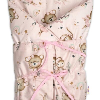 Klasická retro zavinovačka LALLY šnurovacia s výplňou, Little Balerina - ružová