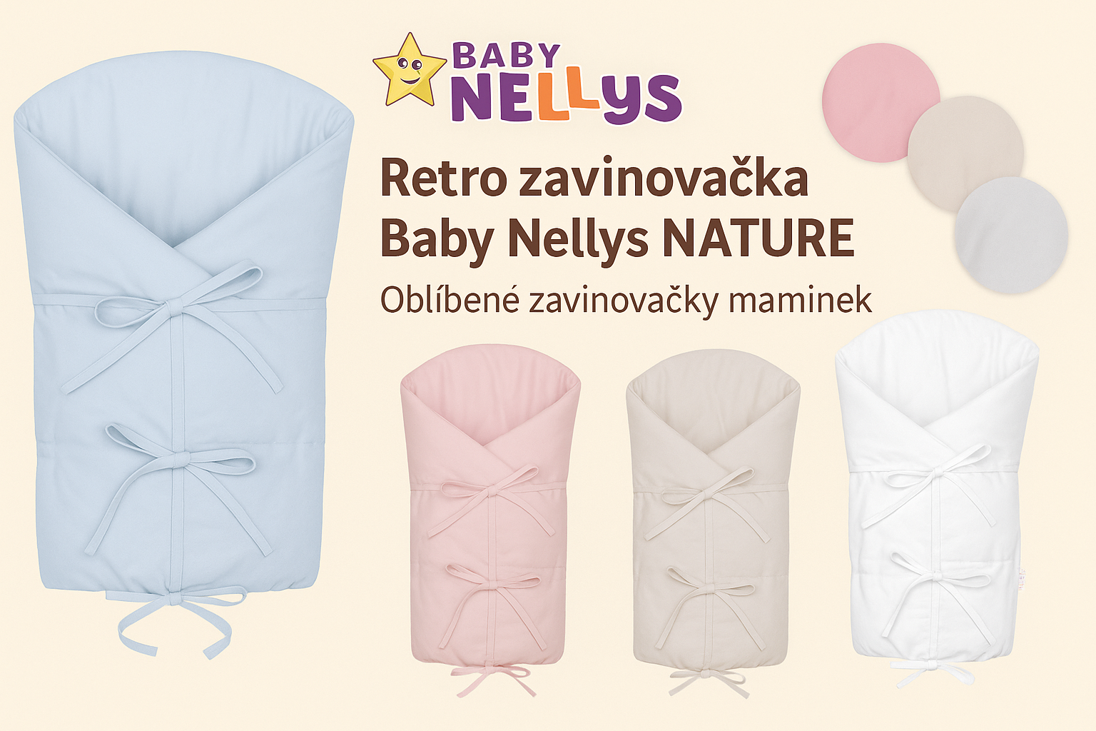 Klasická retro zavinovačka NATURE šnurovacia s výplňou - biela – Obrázok 2