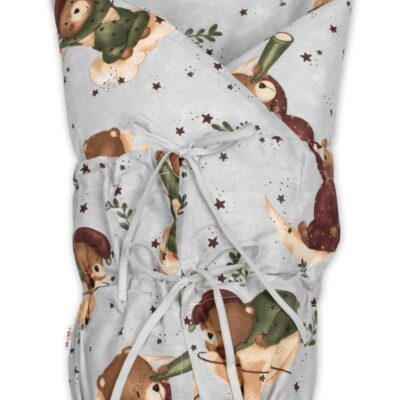 Klasická retro zavinovačka šnurovacia s výplňou, Medvedík na mesiaci