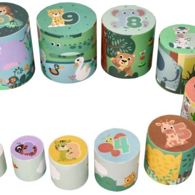 Kubus pyramída skladačka 10 ks, Adam Toys, Safari