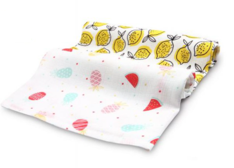 Lagarto Verde: Bambusové plienky 2ks (biele/žlté)