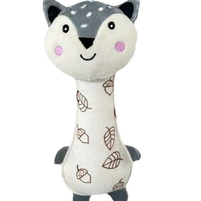 Látková hračka pískacia, Lišák, 17 cm, krémová