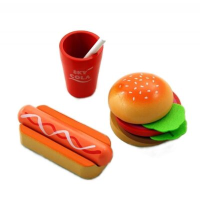 Lelin: Drevená Fast Food sada