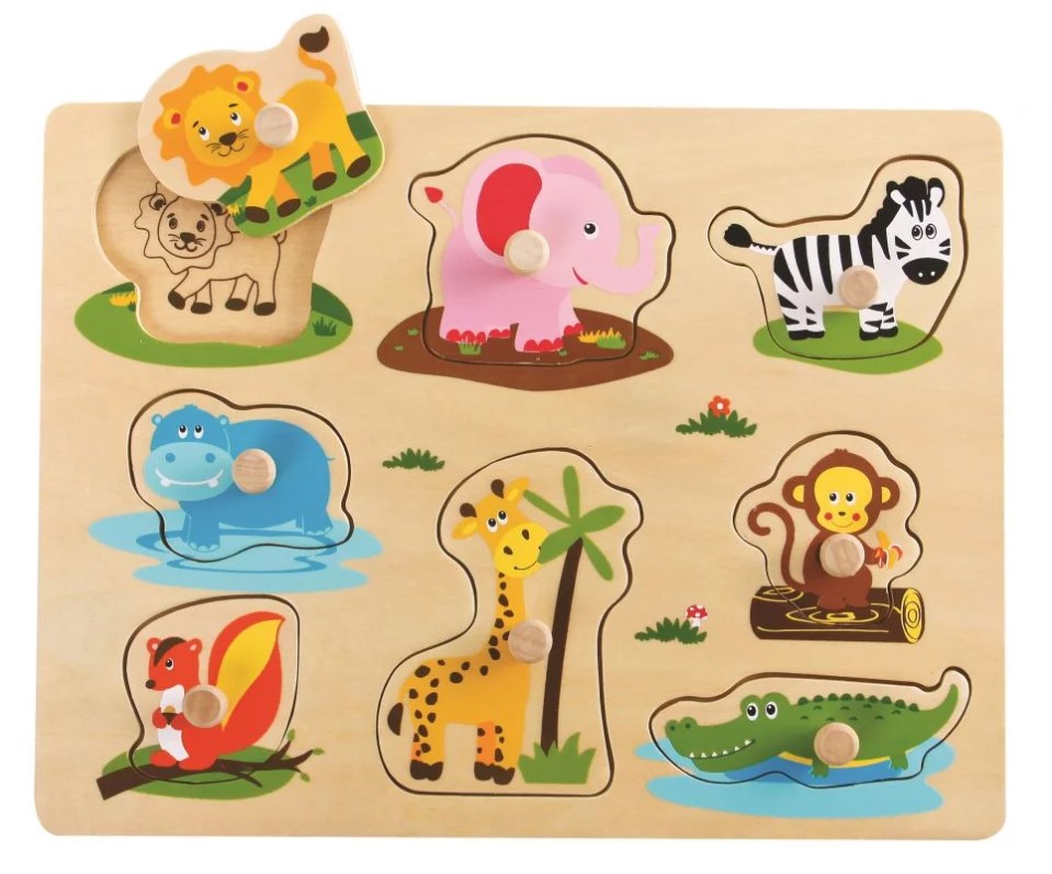 Lelin: Edukačná vkladačka Priatelia z Džungle