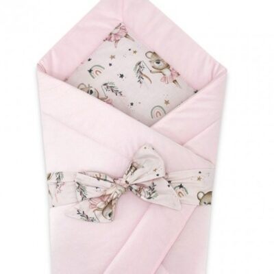 Letná zavinovačka, podložka, 2v1, bavlna/VELVET, Little Balerina - ružová
