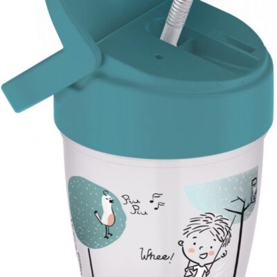 Lovi: Hrnček so slamkou Lovely Girl 12m+ (zelený, 250ml)