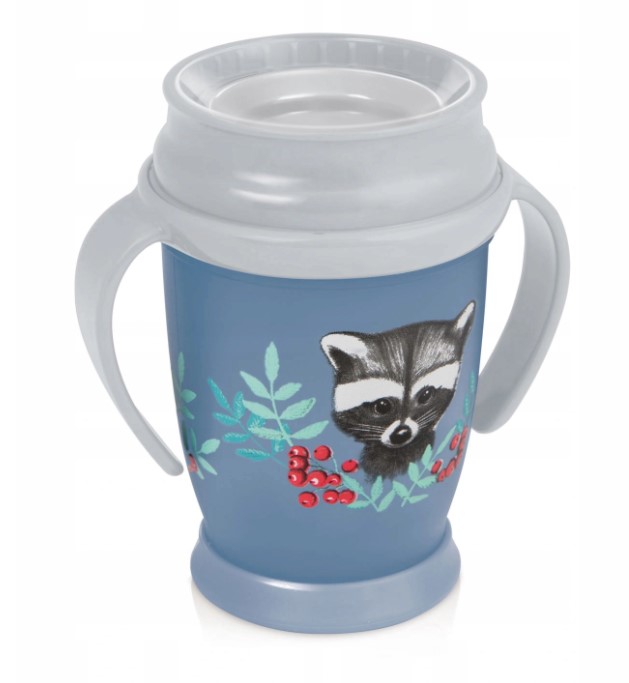 LOVI: Kúzelný hrnček 360° 9+ Wild Soul (modrý, 250ml)