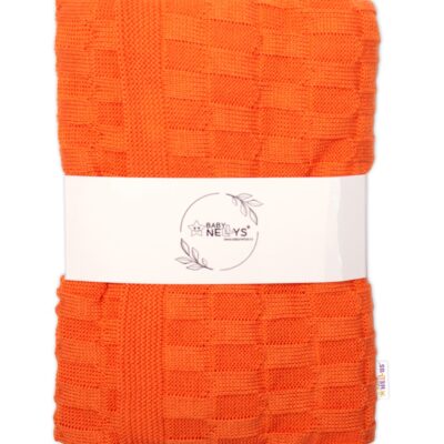 Luxusná pletená deka CUBE 80x100cm (oranžová)