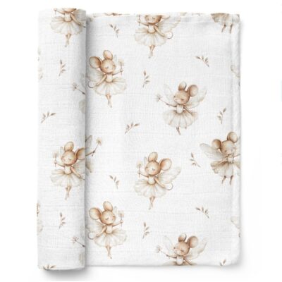 Luxusná osuška, plienka 110x110cm, bambusová, Myšky