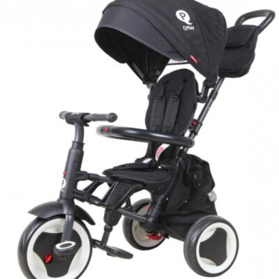 Luxusná Trojkolka Milly Mally Qplay Rito Plus, čierna