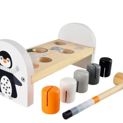 Magni: Detská drevená zatĺkačka Tučniak