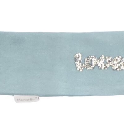 Mamatti: Bavlnená čelenka s flitrami Nature (mätová)