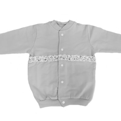 Mamatti Bavlnená detská mikina Lúka - sivá, veľ. 80